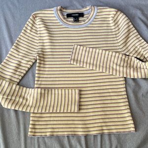 striped long-sleeve top
